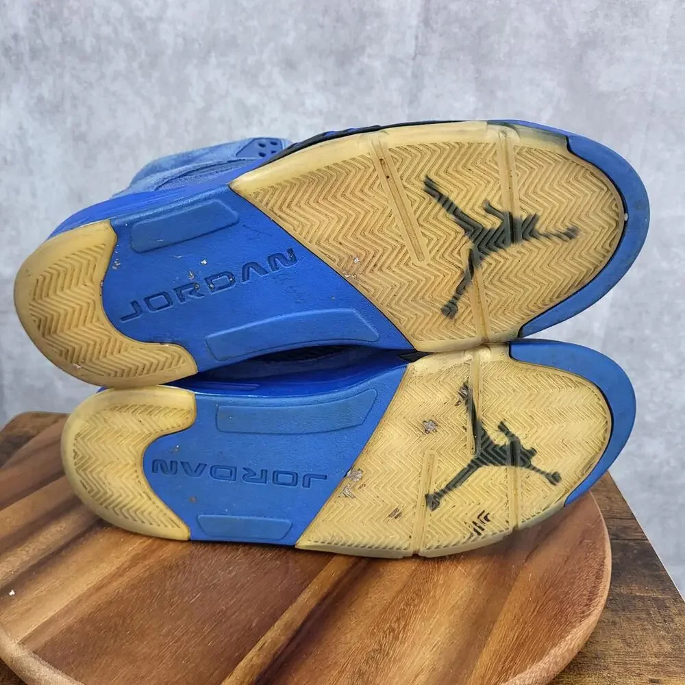 Air‎ Jordan 5 Retro Blue Suede Sneakers Mens 13  Basketball Shoes Authenticated